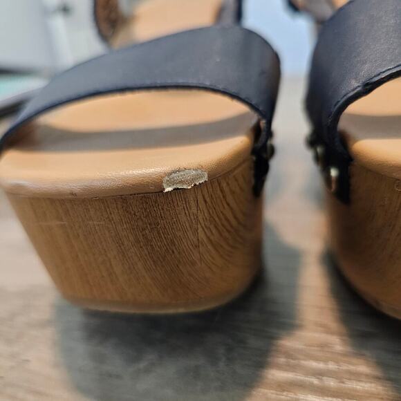 Tommy Hilfiger Rubena2 Wedge Sandals Women Sz 8.5 Blue Boho Chunky Festival - Picture 6 of 11